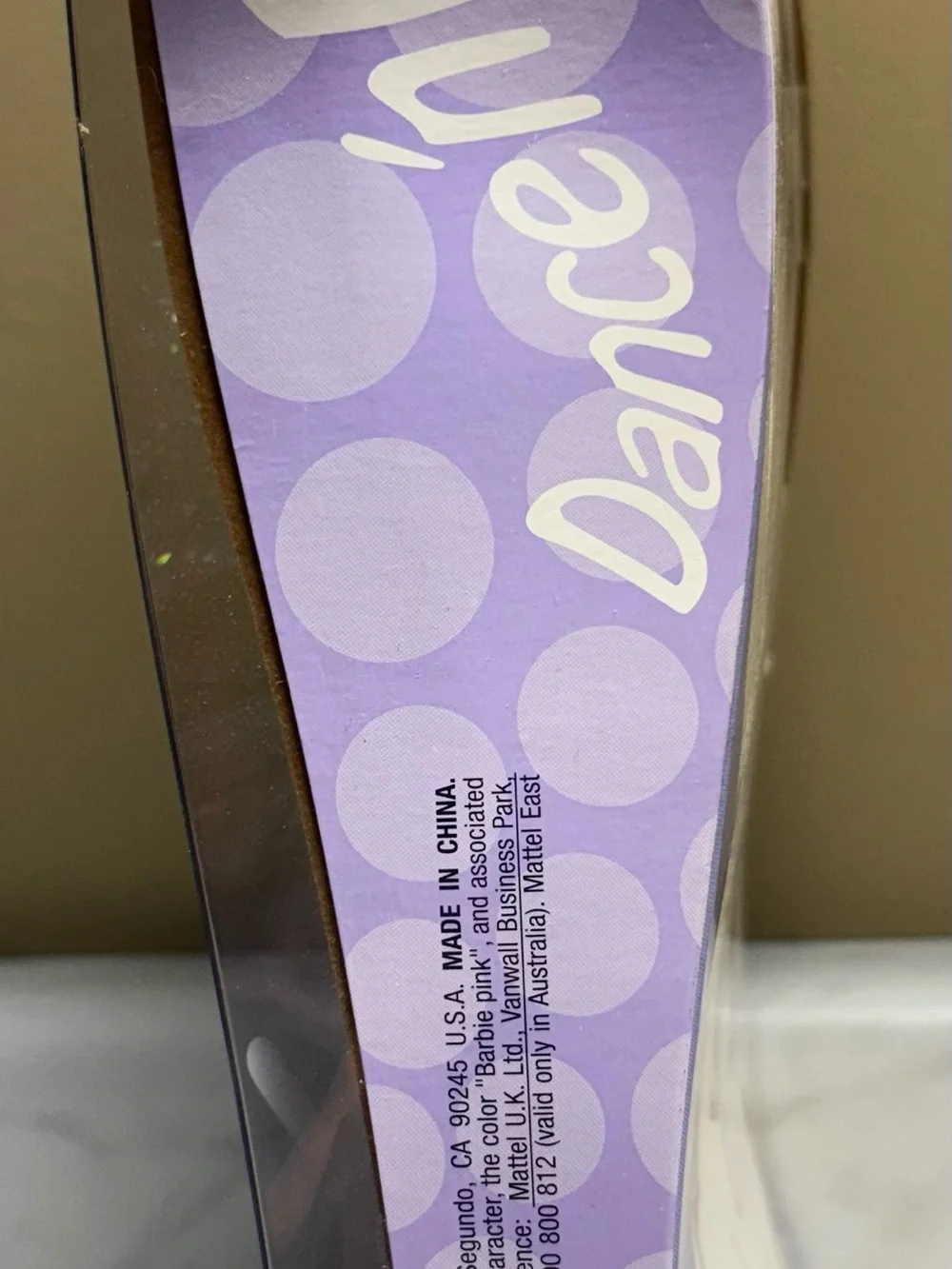 Mattel Barbie Doll - Lavender and White Polka Dot Packaging
